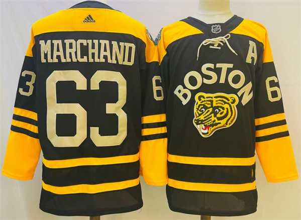 Mens Boston Bruins #63 Brad Marchand Black Classic Primegreen Stitched Jersey->boston bruins->NHL Jersey
